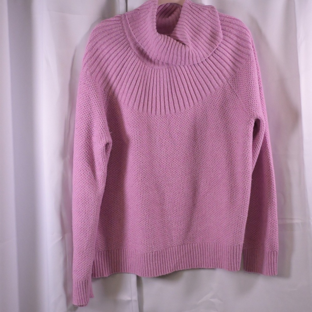 J.Crew Women's 3X‎ Lilac Mixed-Stitch Turtleneck Pullover Sweater